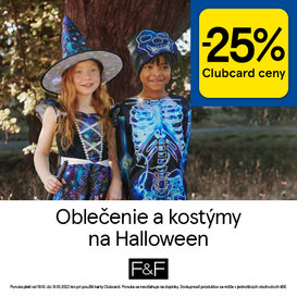 - 25 % Oblečenie a kostýmy na Halloween
